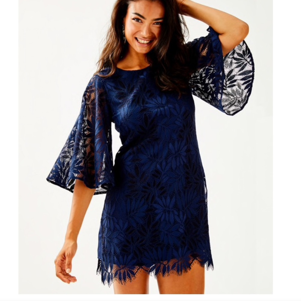 EUC Lilly Pulitzer Jackelin Romper True Navy